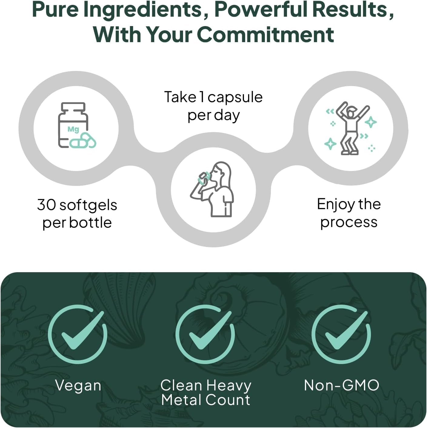 Organics Ocean Better D3 + K2-100% Organic VIT D3 and K2 Supplements with Maximum Bioavailability - Supports Bone Density, Calcium Balance, Immunity & Mood - 1-Pack, 30-Day Supply